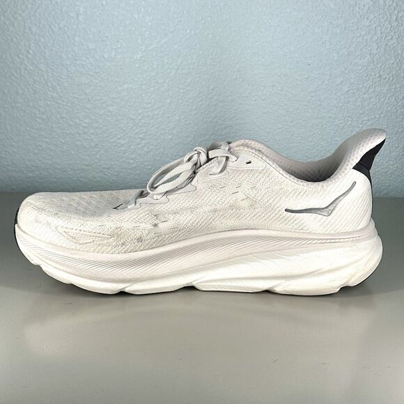 Hoka One One Mens Size 11.5D Clifton 9 1127895 NCSW White Running Shoes Sneakers main image 6